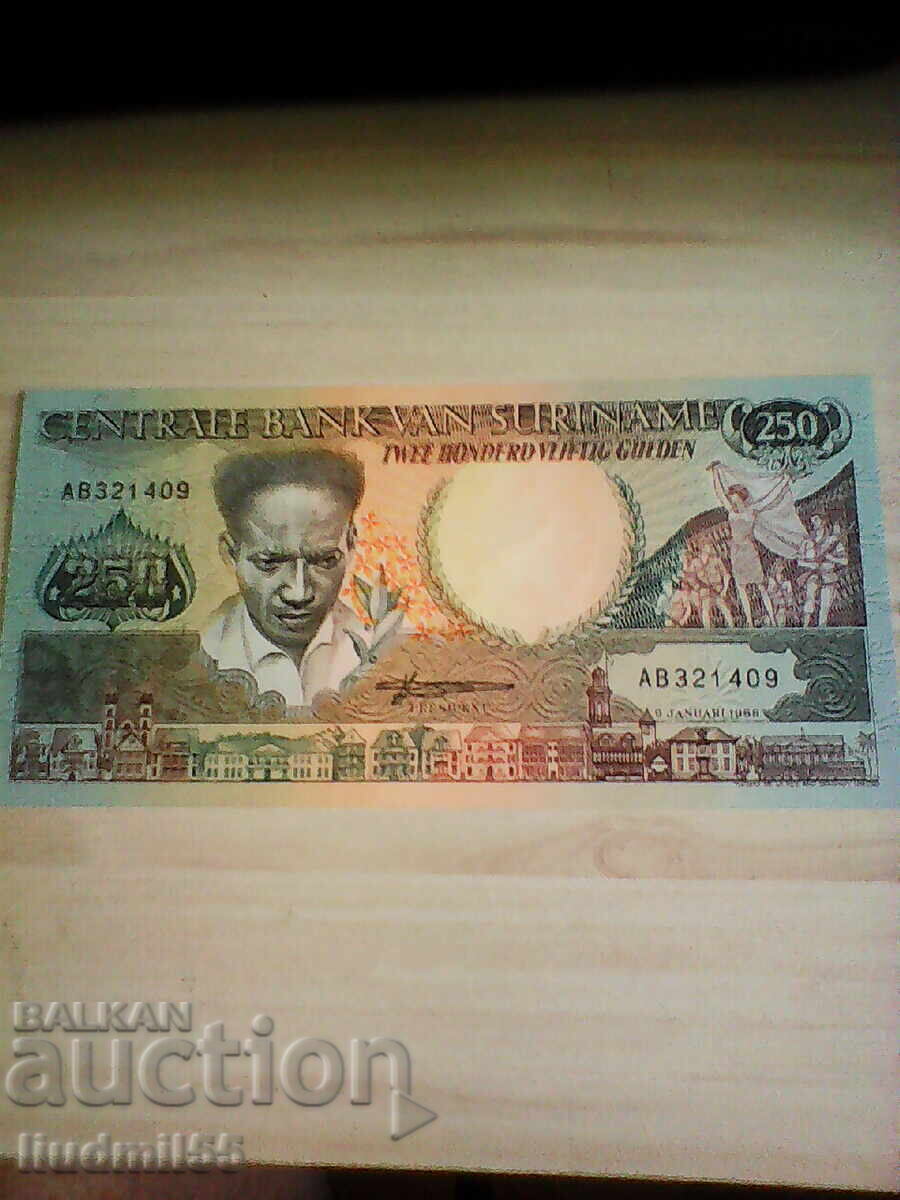 SURINAME, 250 guldeni, 1988, UNC SURINAME, 250 guldeni, 1988, UNC