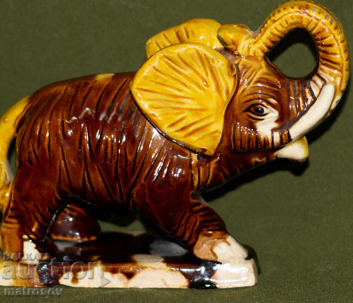 Decorative ceramic elephant figurine with price 150.00 BGN | € 76.69