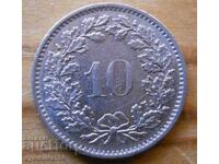10 centimes (viol) 1970 - Elveția