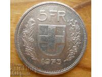 5 φράγκα 1973 - Ελβετία