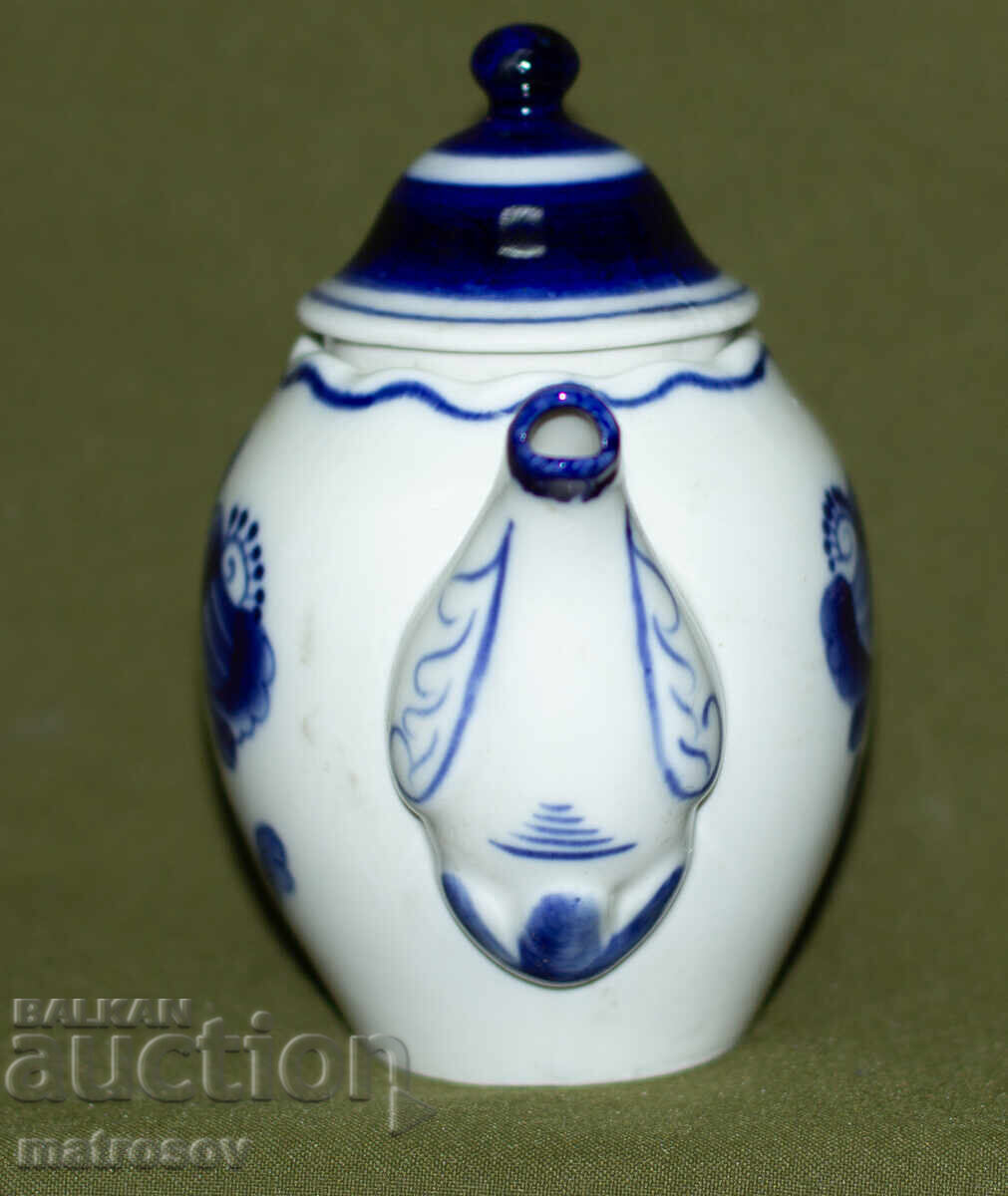 Auction  Russian Porcelain Teapot, Gzhel