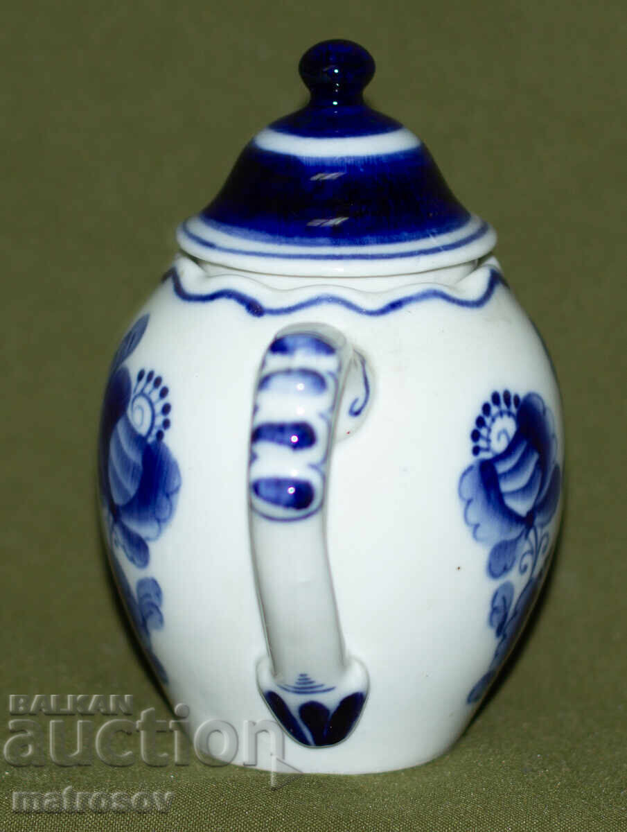 Russian Porcelain Teapot, Gzhel - 5