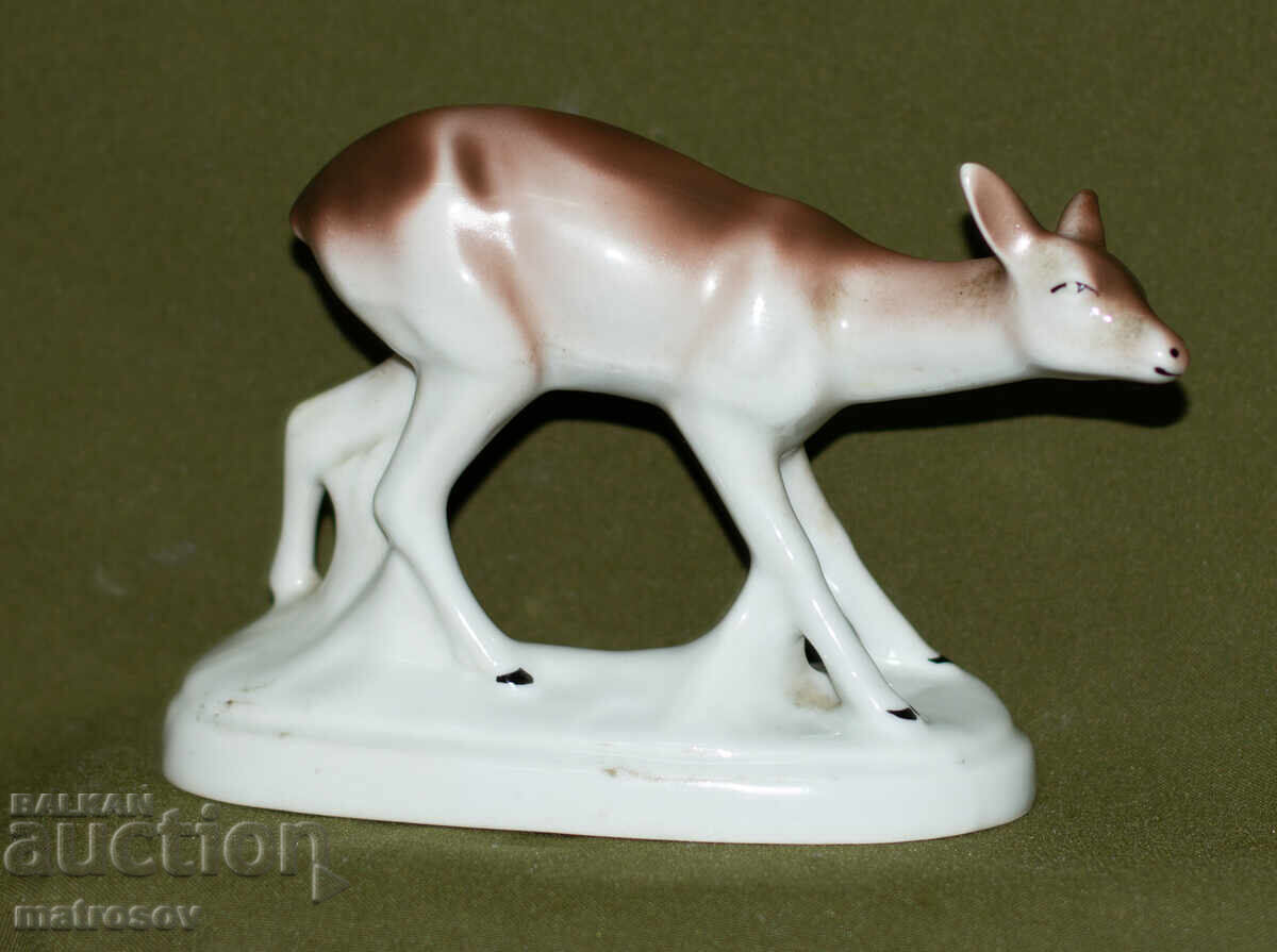 Handmade decorative porcelain figurine of a deer with price 100.00 BGN | € 51.13