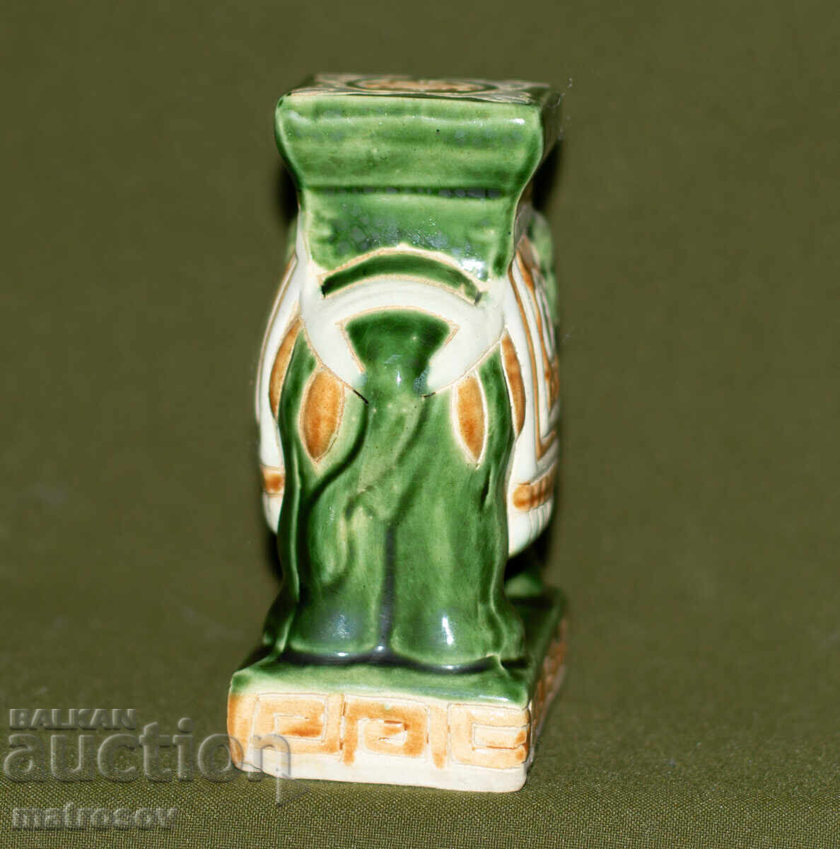 Декоративна керамична винтидж фигурка на слон с цена 160.00 лв. | € 81.81