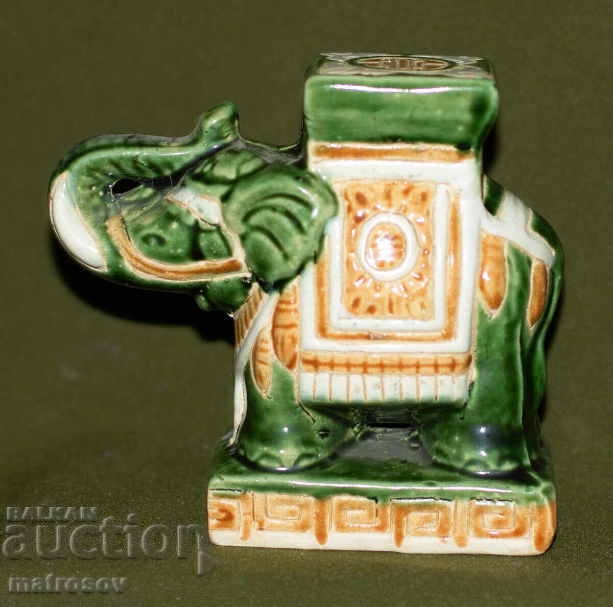 Аукцион Декоративна керамична винтидж фигурка на слон