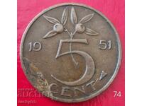 5 cents 1951 - Netherlands