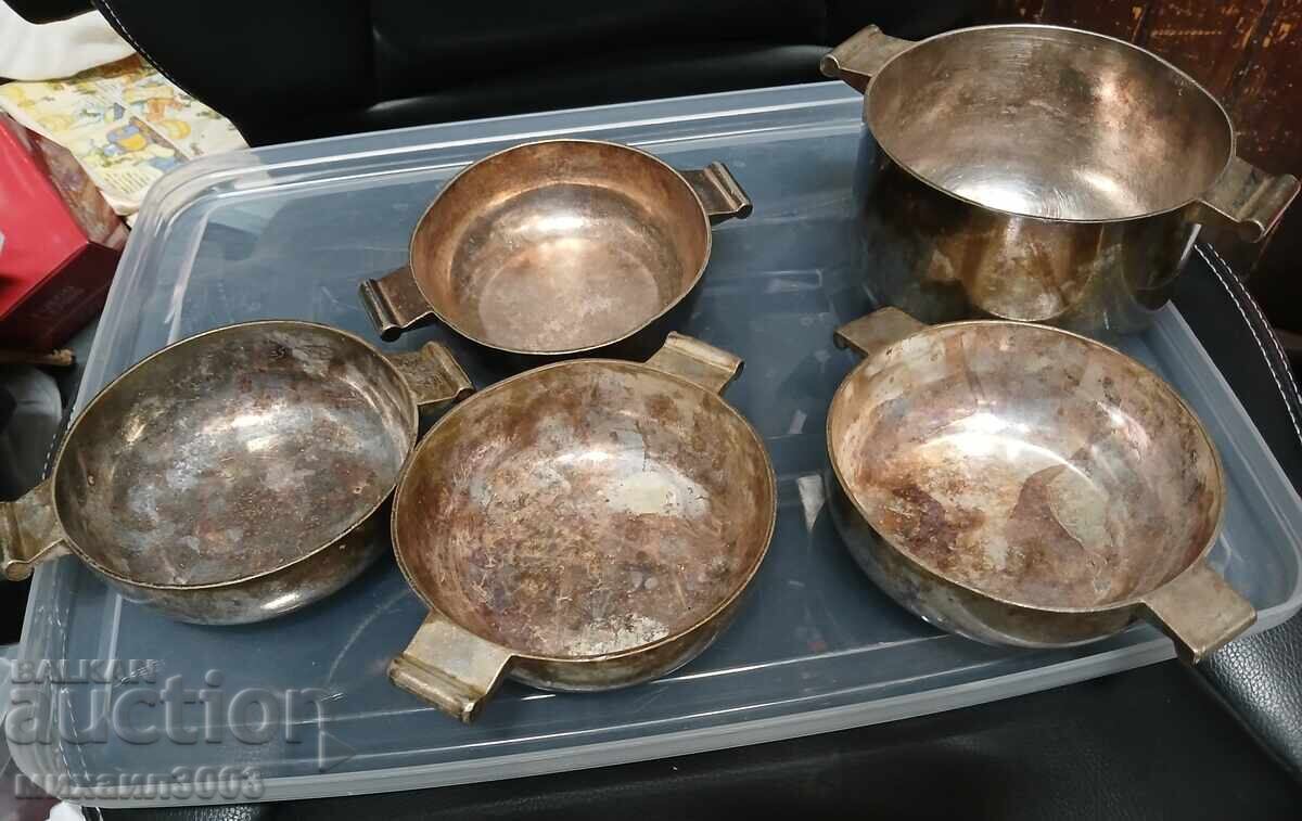 Silver-plated dining ware - 5 pieces