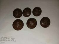 ΑΡΤΙΛΕΡΙΣΤΙΚΑ βακελιτικά κουμπιά Βασίλειο Βουλγαρίας - 6 τεμάχια
