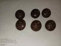 ΑΡΤΙΛΕΡΙΣΤΙΚΑ βακελιτικά κουμπιά Βασίλειο Βουλγαρίας - 6 τεμάχια