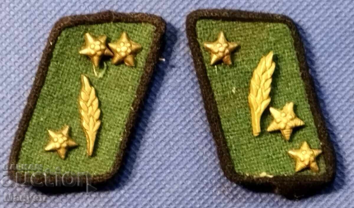 Много редки военни български петлици - ковчежник.