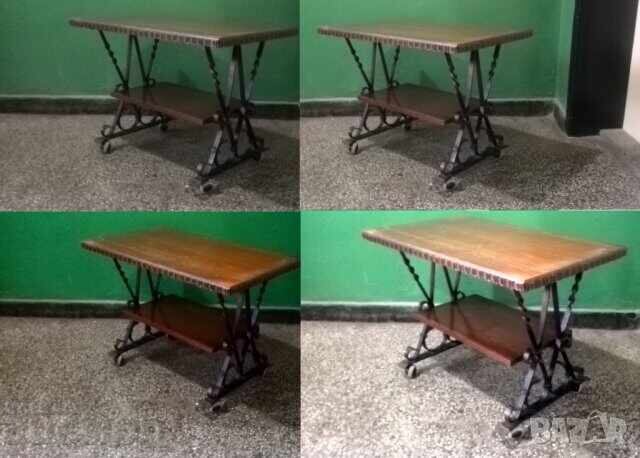 Old, massive wrought iron coffee table with price 600.00 BGN | € 306.78