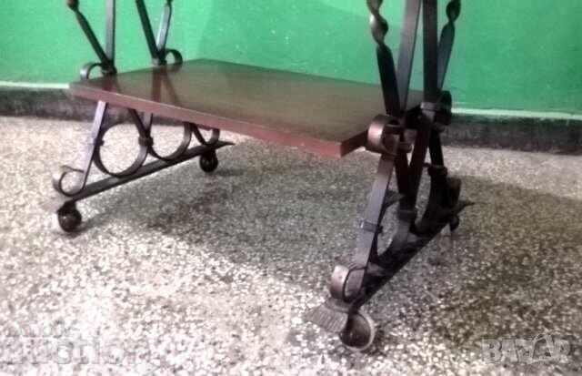 Auction  Old, massive wrought iron coffee table
