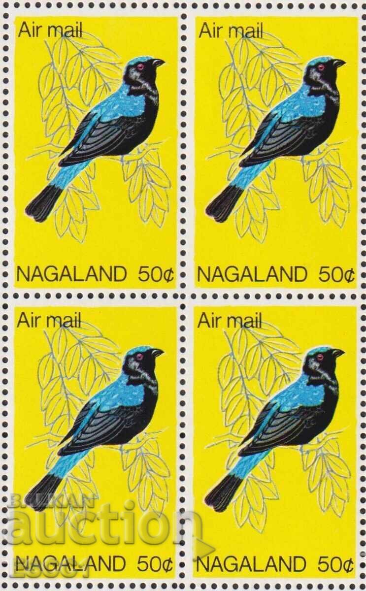 Παράδοση Καθαρό γραμματόσημο Πουλί 1969 από Ναγκαλάντ Ινδίας