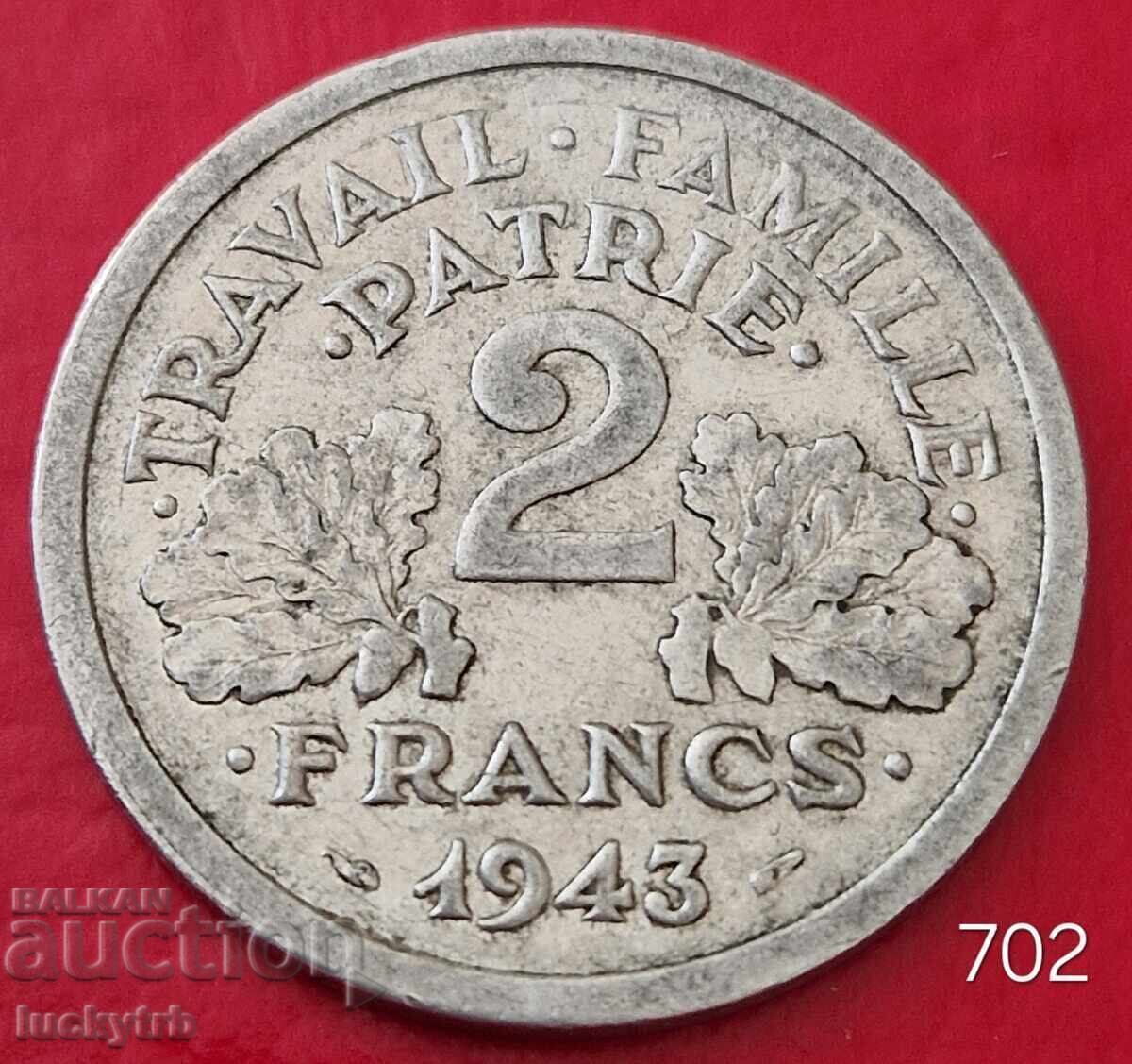 2 franci 1943 - Franta