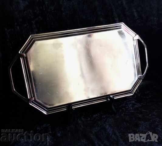 Auction  Old silver-plated tray from 1905