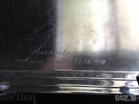 Old silver-plated tray from 1905