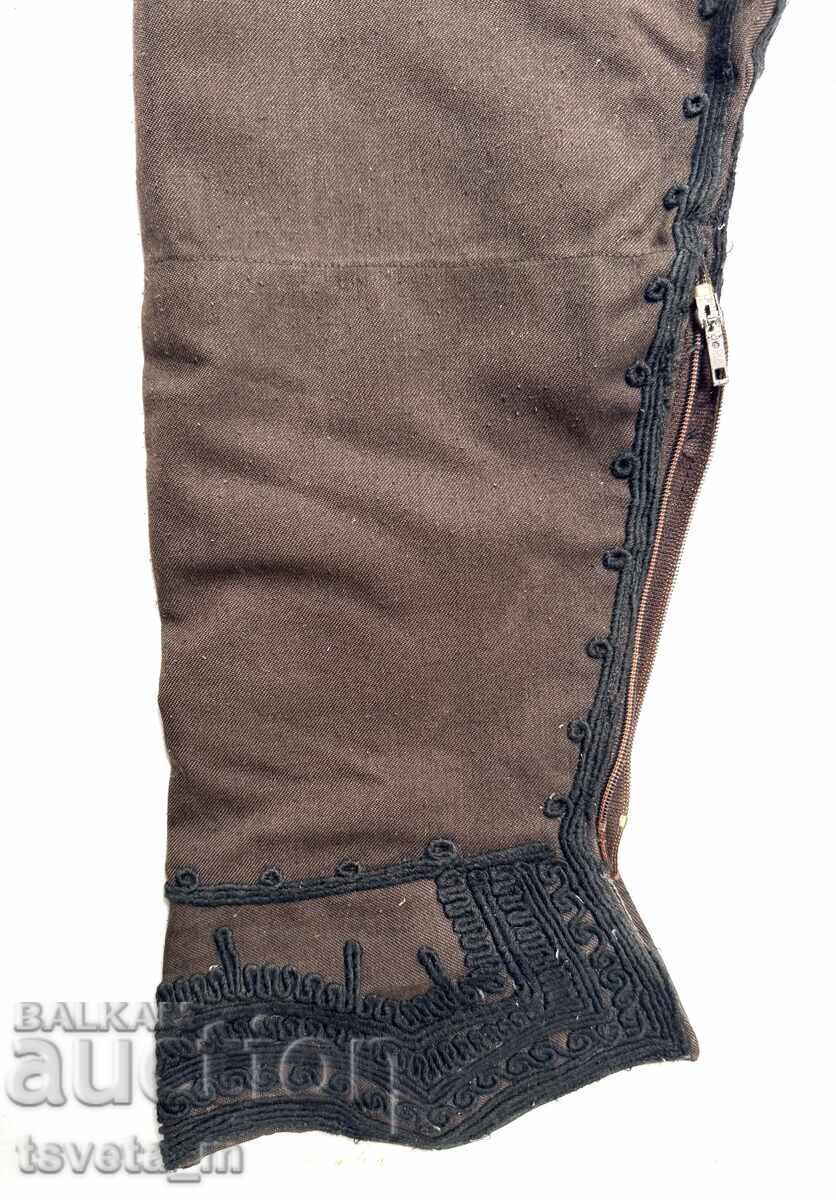 Men's cotton baggy trousers with braid, folk costume - 5