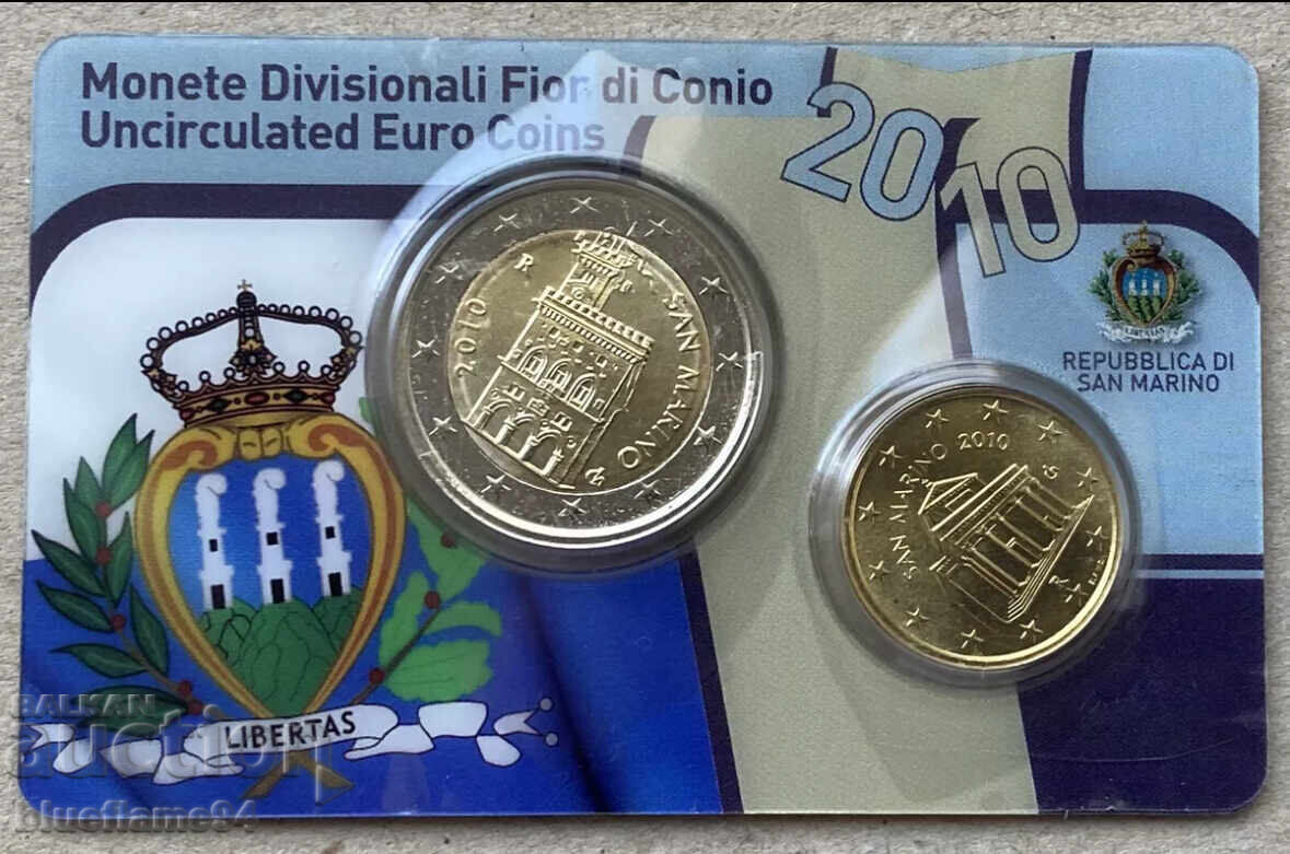 Κάρτα νομισμάτων Άγιος Μαρίνος 2010 Κάρτα νομισμάτων Άγιος Μαρίνος 2010