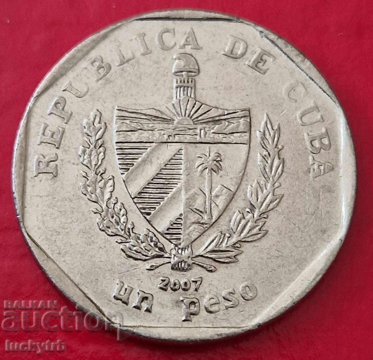 1 peso 2007 - Cuba cu preț 1.60 BGN | € 0.82