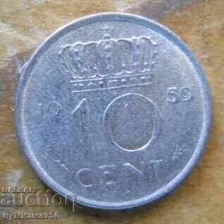 10 cenți 1959 - Țările de Jos