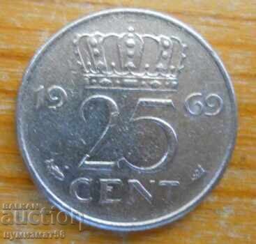 25 цента 1969 г - Холандия 25 цента 1969 г - Холандия