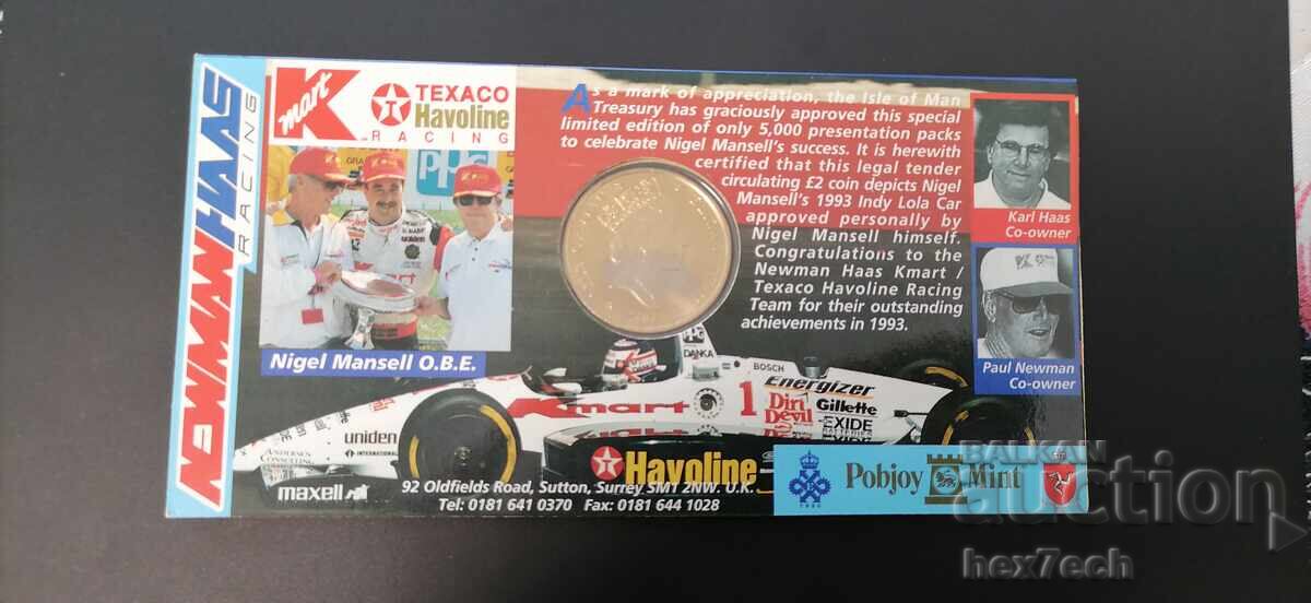 Доставка на ❤️ ⭐ Остров Ман 1994 2 паунда Индикар рядка монета ⭐ ❤️ Доставка на ❤️ ⭐ Остров Ман 1994 2 паунда Индикар рядка монета ⭐ ❤️