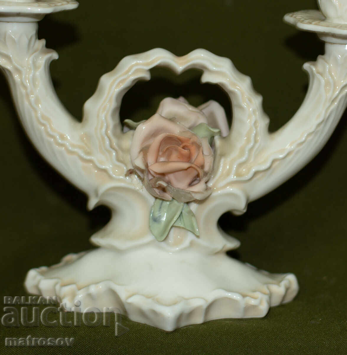 Γερμανικό πορσελάνινο κηροπήγιο με floral μοτίβα - 5