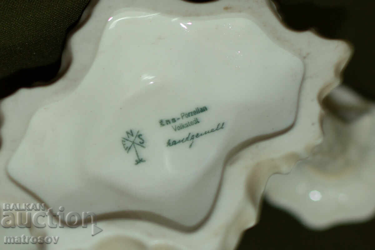 Γερμανικό πορσελάνινο κηροπήγιο με floral μοτίβα - 6