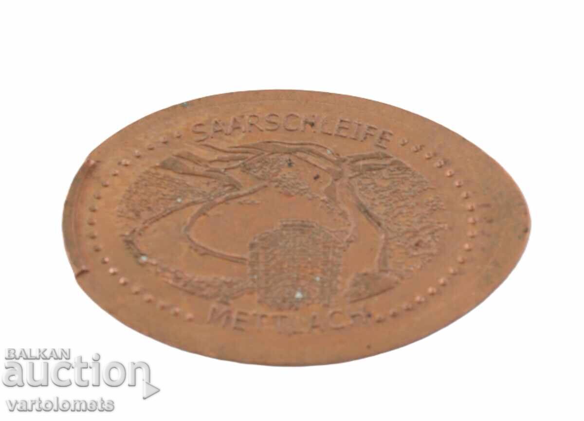 SAARSCHLEIFE METTLACH - Γερμανία πλακέτα σήμα SAARSCHLEIFE METTLACH - Γερμανία πλακέτα σήμα