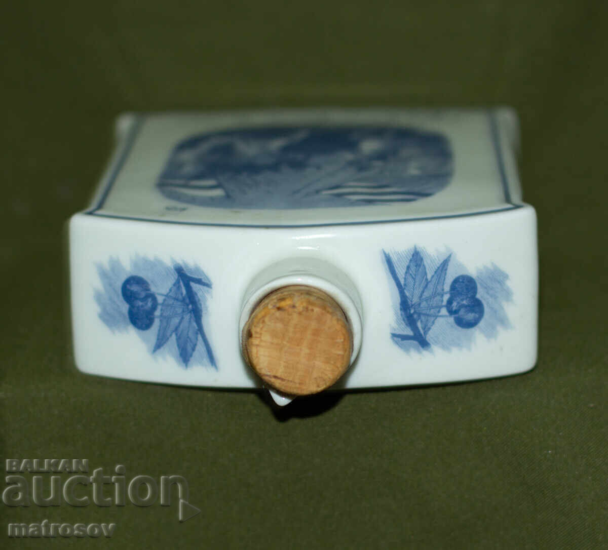 Auction  Old Swiss porcelain bottle