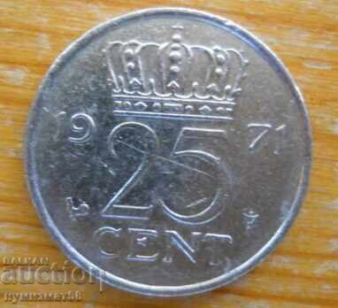 25 de cenți 1971 - Țările de Jos 25 de cenți 1971 - Țările de Jos