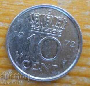 10 cents 1972 - Netherlands