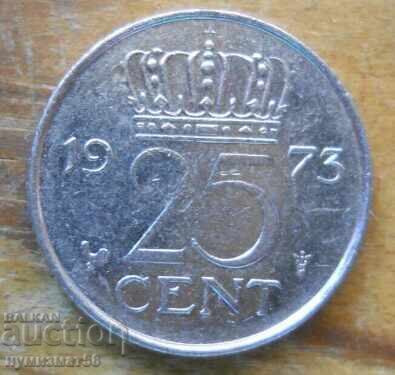 25 цента 1973 г. - Холандия 25 цента 1973 г. - Холандия