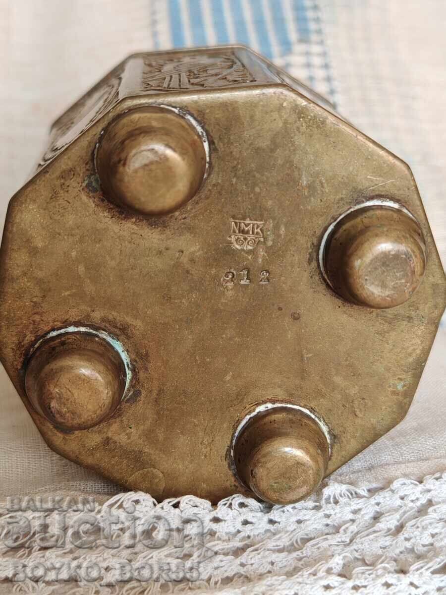 Auction Antique Bronze Vessel Candlestick 1930s Auction Antique Bronze Vessel Candlestick 1930s