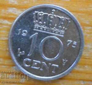 10 cenți 1975 - Țările de Jos 10 cenți 1975 - Țările de Jos