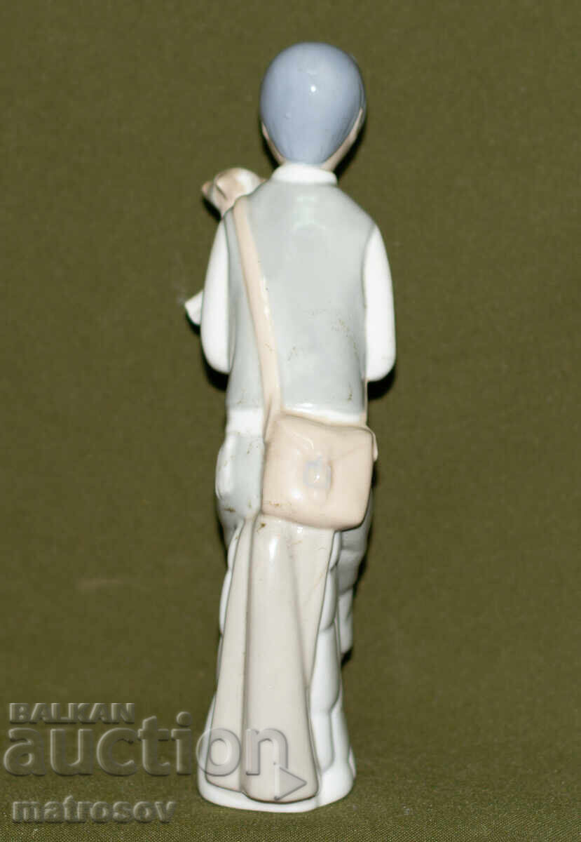 Παλαιό ισπανικό πορσελάνινο ειδώλιο αγοριού με κατσίκα - 5