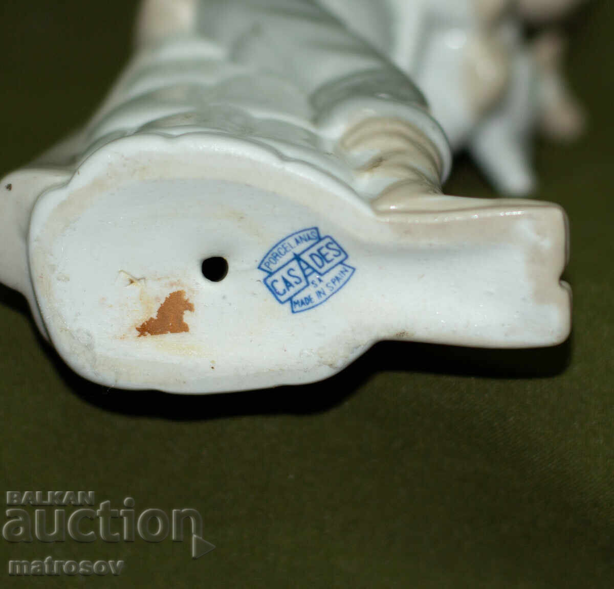 Παλαιό ισπανικό πορσελάνινο ειδώλιο αγοριού με κατσίκα - 6