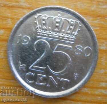 25 cents 1980 - Netherlands 25 cents 1980 - Netherlands