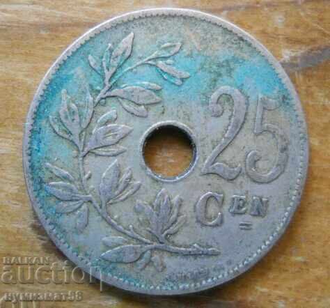 25 centimes 1909 - Belgium 25 centimes 1909 - Belgium