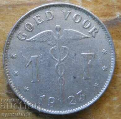 1 franc 1923 - Belgium
