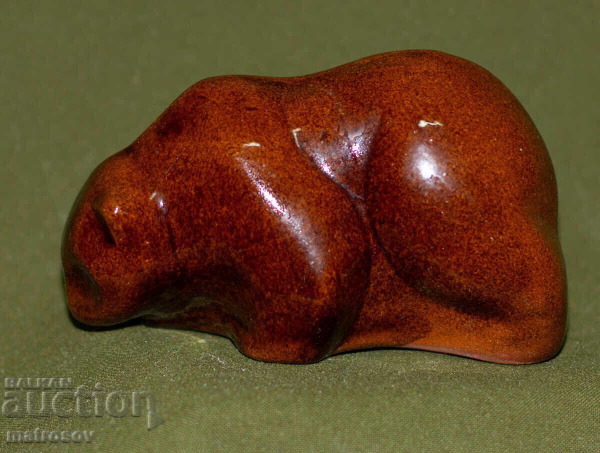 Decorative ceramic bear figurine