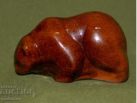 Statuetă decorativă din ceramică, reprezentând un urs