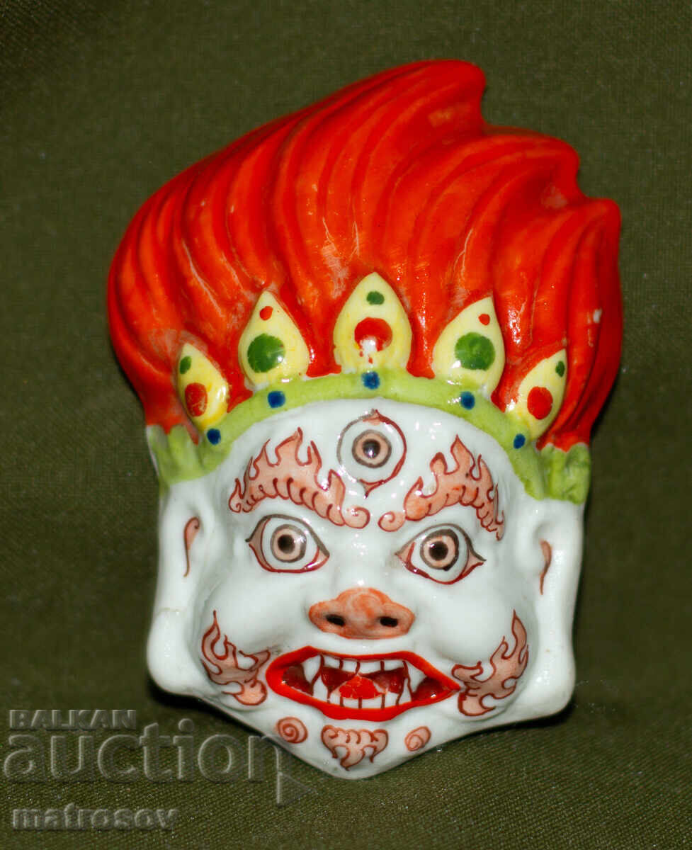 Livrarea Masca de porțelan, pictată manual, Zeul focului