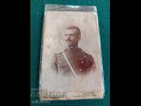 Снимка картон фотография Димитър Карастоянов войн