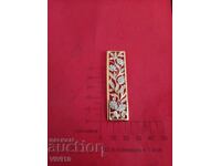 Antique brooch with stones, Gold-plated