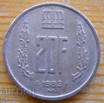 20 franci 1983 - Luxemburg