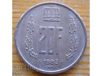 20 φράγκα 1983 - Λουξεμβούργο