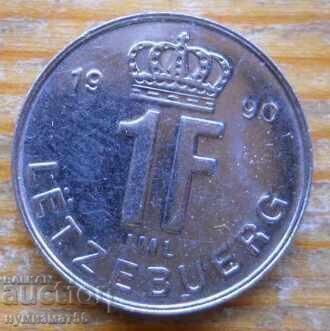1 франк 1990 - Люксембург 1 франк 1990 - Люксембург