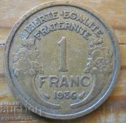 1 franc 1936 - Franța 1 franc 1936 - Franța