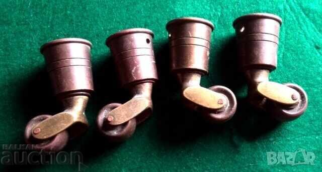 Παλιά μπρούτζινα ροδάκια για έπιπλα με τιμή € 50.00 | 97.79 BGN